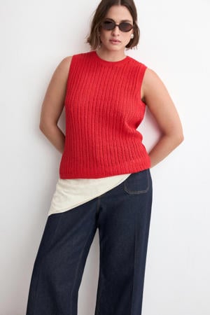 top gebreid rood