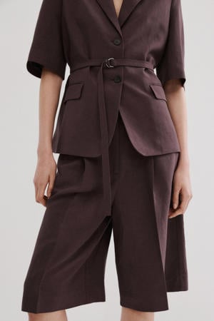 regular waist jort donkerpaars