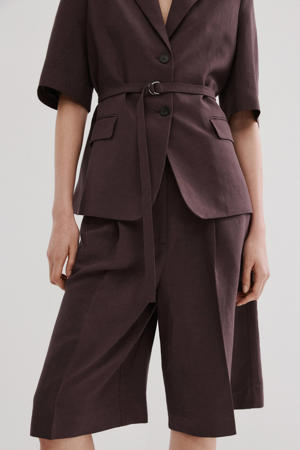 regular waist jort donkerpaars