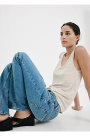 thumbnail: Mango top met linnen beige
