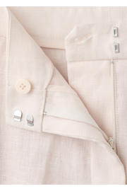 thumbnail: Mango straight regular waist broek met linnen beige