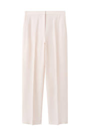 thumbnail: Mango straight regular waist broek met linnen beige