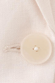 thumbnail: Mango regular blazer met linnen beige