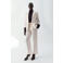 Mango regular blazer met linnen beige