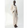 Mango gilet met linnen beige