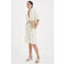 Mango regular blazer met krijtstreep ecru