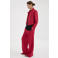 Mango wide leg regular waist pantalon met linnen rood