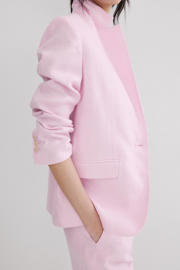 thumbnail: Mango getailleerde blazer met linnen lichtroze