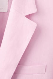 thumbnail: Mango getailleerde blazer met linnen lichtroze