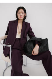 thumbnail: Mango straight regular waist broek met linnen