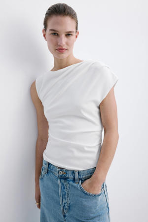 asymmetrische top wit