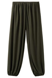 thumbnail: Mango ballonbroek met plooien - donkergroen
