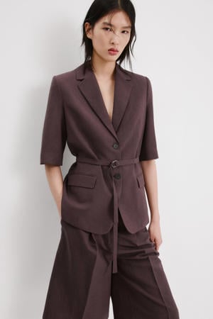 regular blazer donkerpaars