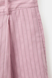 thumbnail: Mango high waist bermuda short met krijtstreep roze