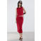 Mango cropped top met linnen rood