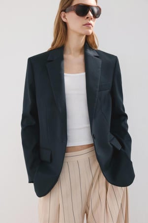 regular blazer donkerblauw