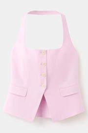 thumbnail: Mango gilet met linnen lichtroze