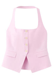 thumbnail: Mango gilet met linnen lichtroze