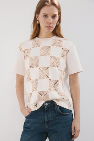 T-shirt crochet ecru