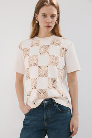 T-shirt crochet ecru