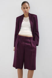 thumbnail: Mango linnen korte broek paars