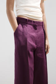 thumbnail: Mango linnen korte broek paars