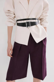 thumbnail: Mango linnen korte broek paars