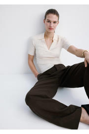 thumbnail: Mango straight regular waist broek bruin