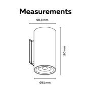 thumbnail: Calex Valmer Oplaadbare wandlamp - Up & Down – zwart