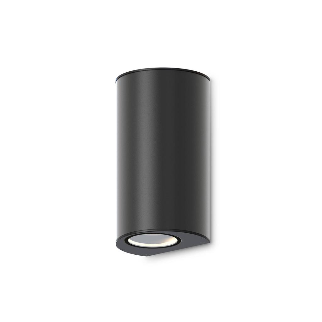 Calex Monza wandlamp – Up & Down – 2× GU10 – zwart