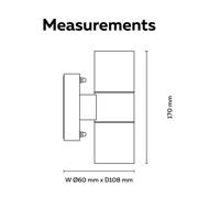 thumbnail: Calex Turin wandlamp – Up & Down – 2× GU10 – zand