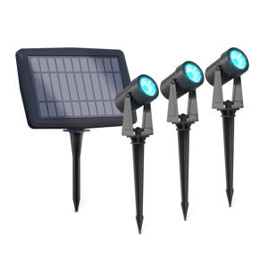 Aosta Solar spotlight  – 3-Pack – zwart