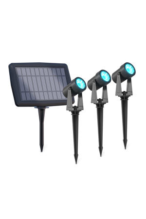 Aosta Solar spotlight  – 3-Pack – zwart