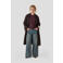 Colourful Rebel mantel met franjes en wol - donkerbruin