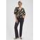 Lady Day top met dierenprint zwart