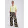 Lady Day high waist broek met dierenprint zwart
