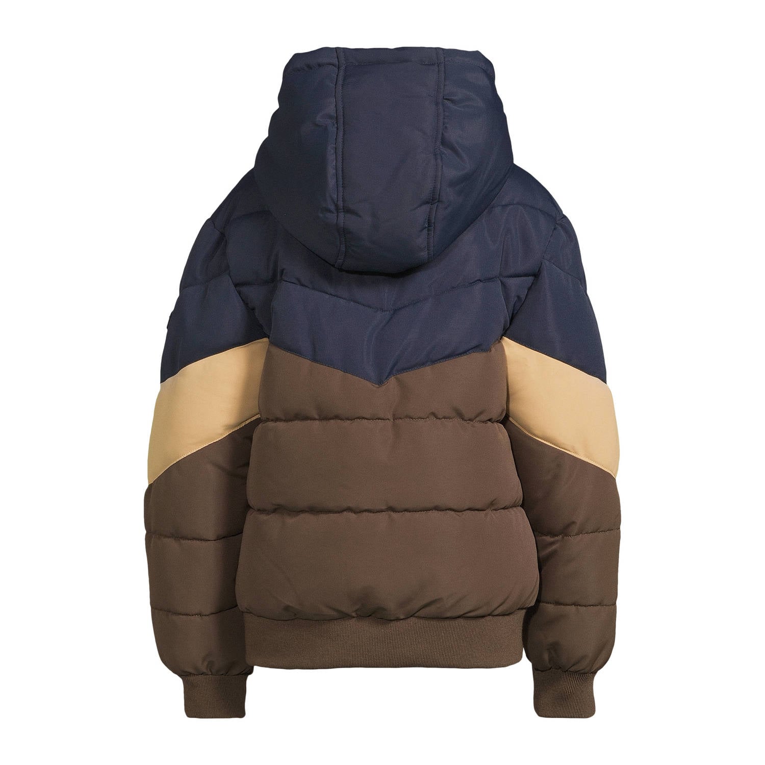 Orange Stars winterjas donkerbruin donkerblauw
