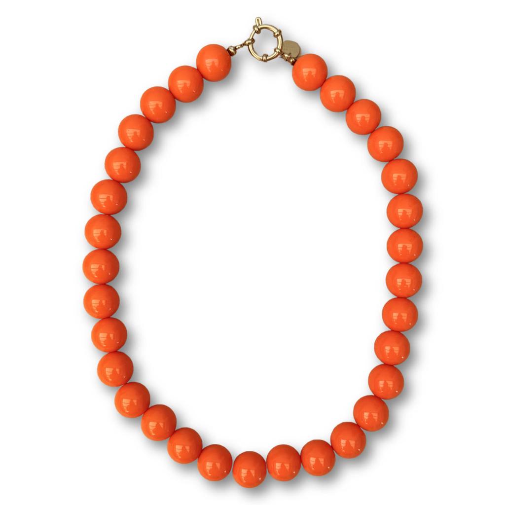 Bonnie Studios gold plated ketting Wilma oranje