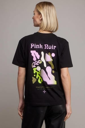 T-shirt met backprint zwart