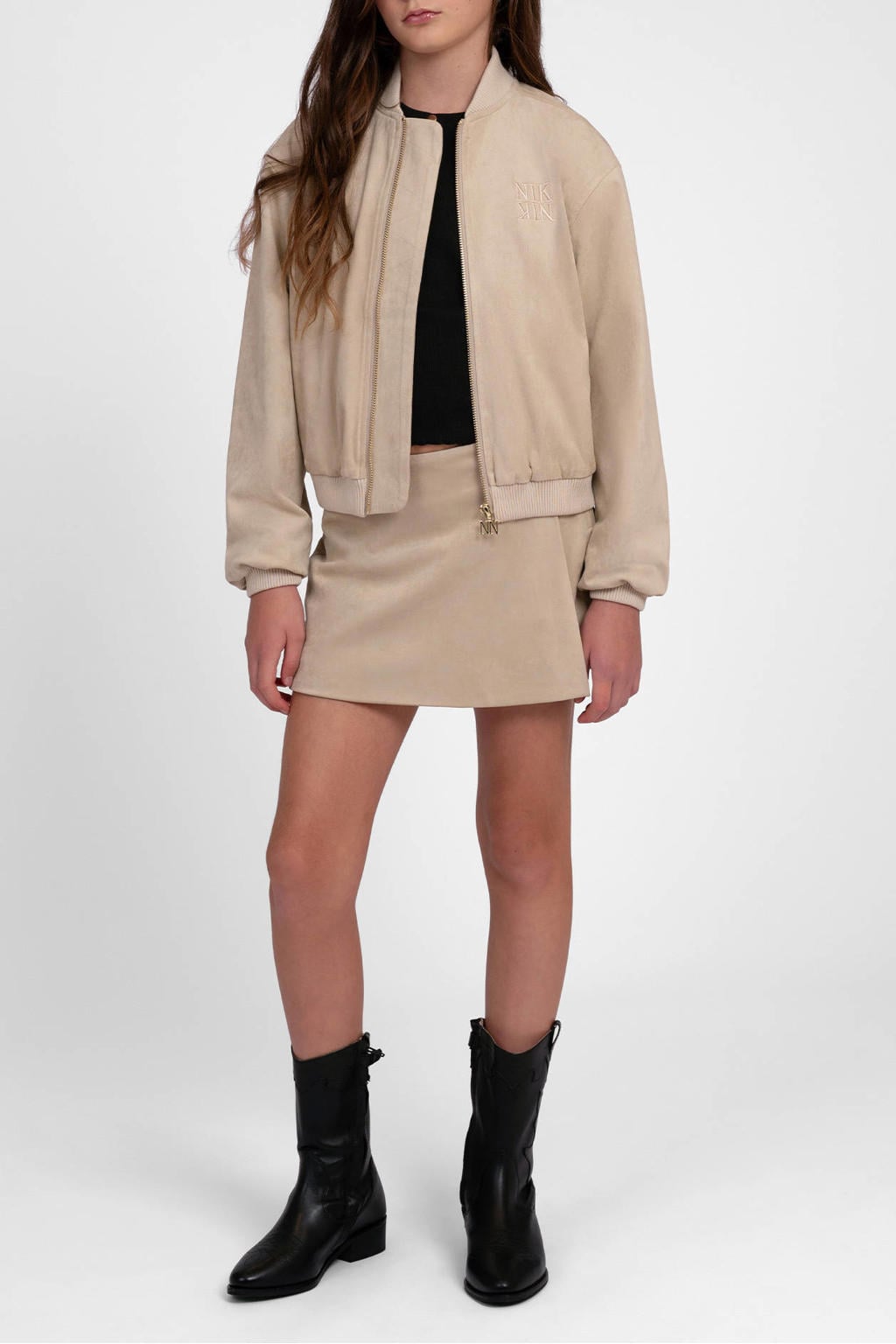 NIK&NIK suède bomberjack - beige