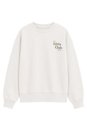 sweater met backprint - wit