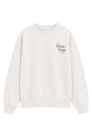 sweater met backprint - wit