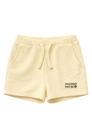regular waist sweatshort lichtgeel