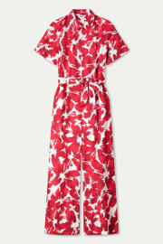 thumbnail: POM Amsterdam gebloemde jumpsuit rood