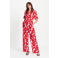 POM Amsterdam gebloemde jumpsuit rood