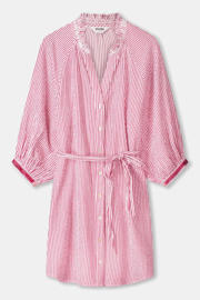 thumbnail: POM Amsterdam gestreepte blousejurk roze