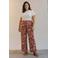 VERO MODA CURVE wide leg high waist gebloemde casual broek oranje