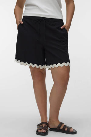 regular high waist casual short zwart