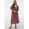 VERO MODA CURVE gebloemde midi jurk roze