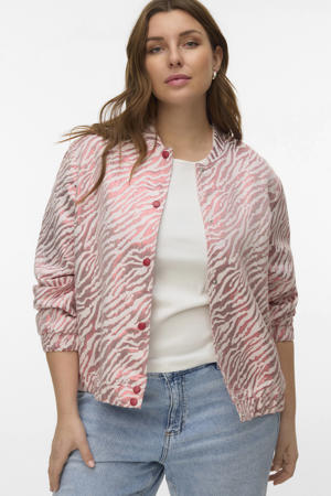 bomberjack met zebraprint roze